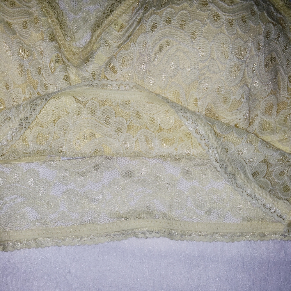 Maurices Plus Sz 0, Yellow Lace Bralette, T-Back, Removable Pads, NWOT - Picture 6 of 7